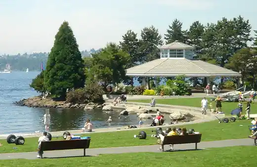 Marina Park on the Lake Washington waterfront in Kirkland