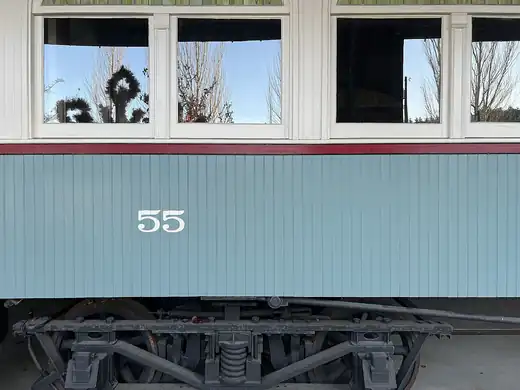 Historic railcar 55 at Heritage Park in Lynnwood